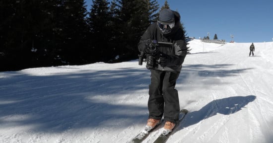 DJI Ronin 4D on a ski slope