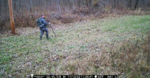 Illegal hunter captured on trail camera